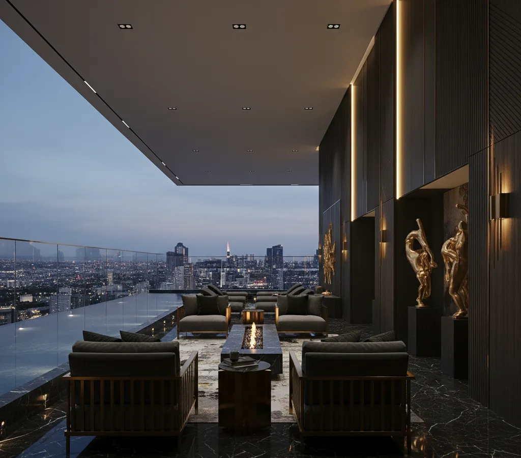 Exklusives Penthouse mit Skyline-Blick – Luxusimmobilien bei OK Immobilien